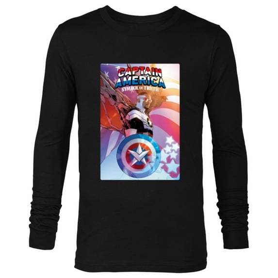 Marvel Captain America Symbol of Truth #1 Comic Cover - Long Sleeve T-Shirt for Men - Customized-Black