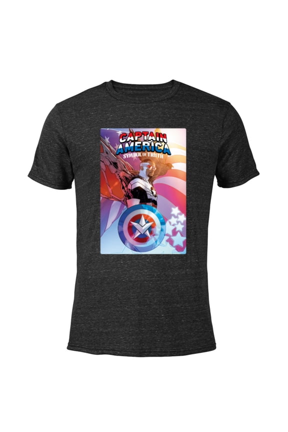 Captain America Symbol of Truth #1 Comic Cover - Short Sleeve Blended T-Shirt for Adults - Customized-Black
