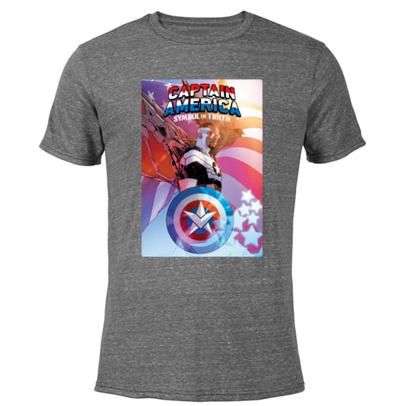 Marvel Captain America Symbol of Truth #1 Comic Cover - Short Sleeve Blended T-Shirt for Adults - Customized-Dark Heather