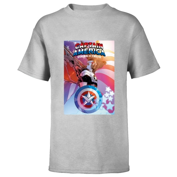Marvel Captain America Symbol of Truth #1 Comic Cover - Short Sleeve T-Shirt for Kids - Customized-Athletic Heather