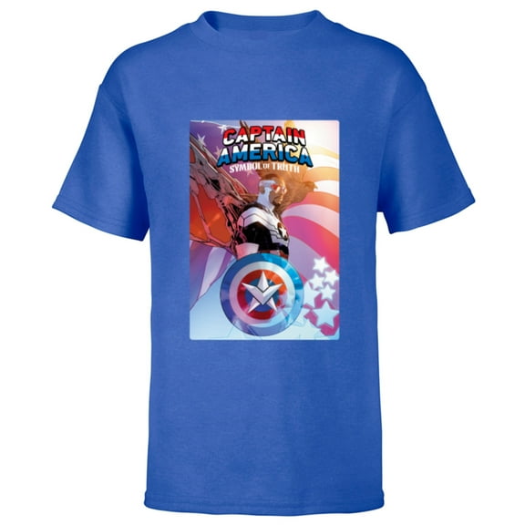 Marvel Captain America Symbol of Truth #1 Comic Cover - Short Sleeve T-Shirt for Kids - Customized-Royal