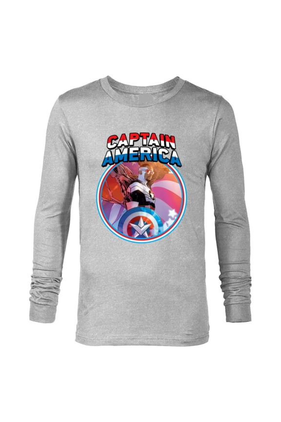 Captain America Symbol of Truth Sam Wilson - Long Sleeve T-Shirt for Men - Customized-Athletic Heather