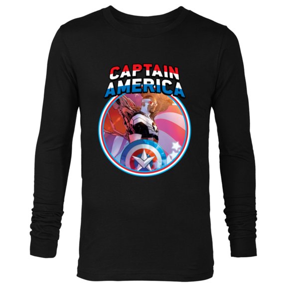 Marvel Captain America Symbol of Truth Sam Wilson - Long Sleeve T-Shirt for Men - Customized-Black