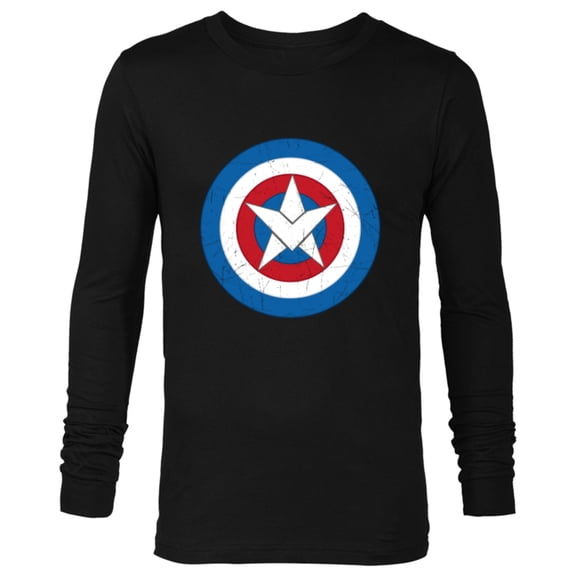 Marvel Captain America Symbol of Truth Sam Wilson Shield - Long Sleeve T-Shirt for Men - Customized-Black