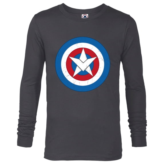 Marvel Captain America Symbol of Truth Sam Wilson Shield - Long Sleeve T-Shirt for Men - Customized-Charcoal Heather
