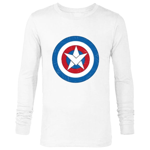 Marvel Captain America Symbol of Truth Sam Wilson Shield - Long Sleeve T-Shirt for Men - Customized-White