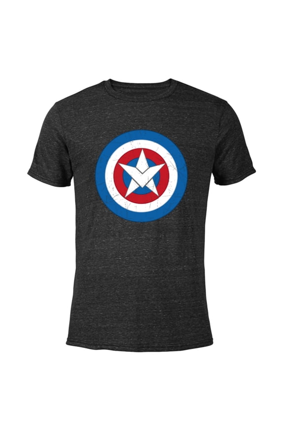 Captain America Symbol of Truth Sam Wilson Shield - Short Sleeve Blended T-Shirt for Adults - Customized-Black