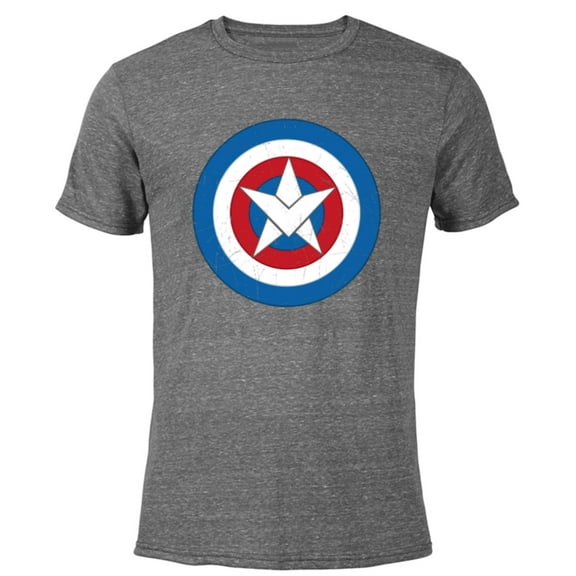 Marvel Captain America Symbol of Truth Sam Wilson Shield - Short Sleeve Blended T-Shirt for Adults - Customized-Dark Heather
