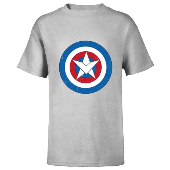 Marvel Captain America Symbol of Truth Sam Wilson Shield - Short Sleeve T-Shirt for Kids - Customized-Athletic Heather
