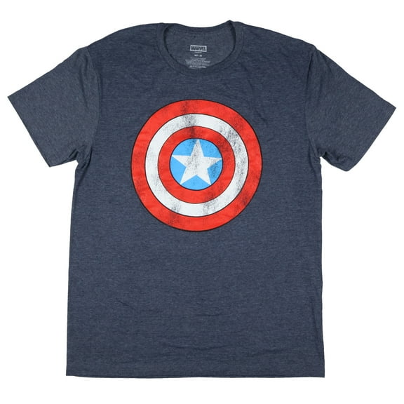 Marvel Captain America T Shirt Mens Distressed Shield Short Sleeve Graphic Tee