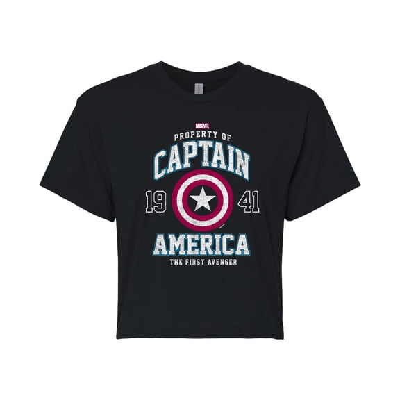 Marvel Captain America - The First Avenger - Juniors Cropped Graphic T-Shirt