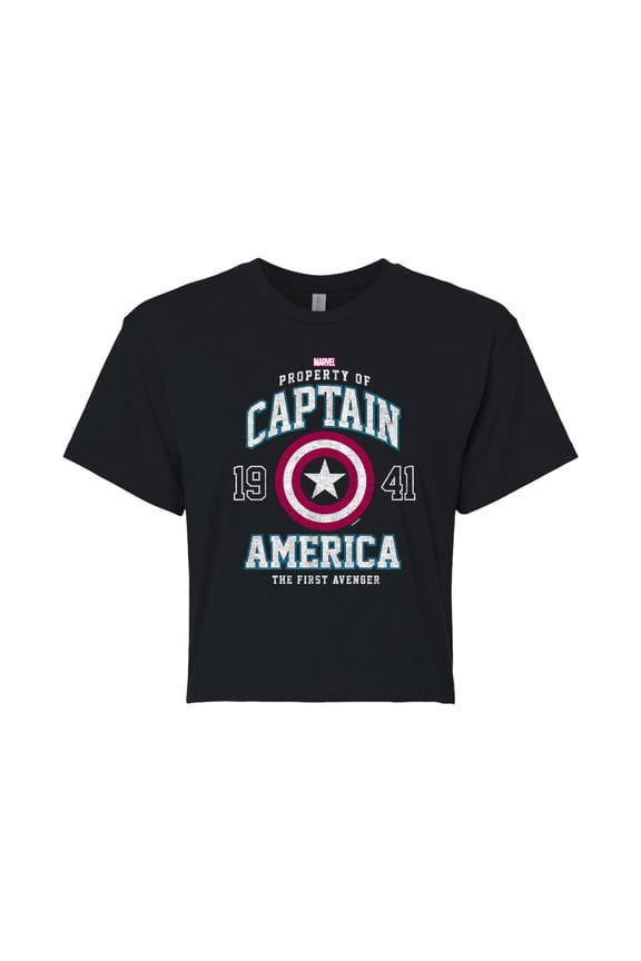Captain America - The First Avenger - Juniors Cropped Graphic T-Shirt