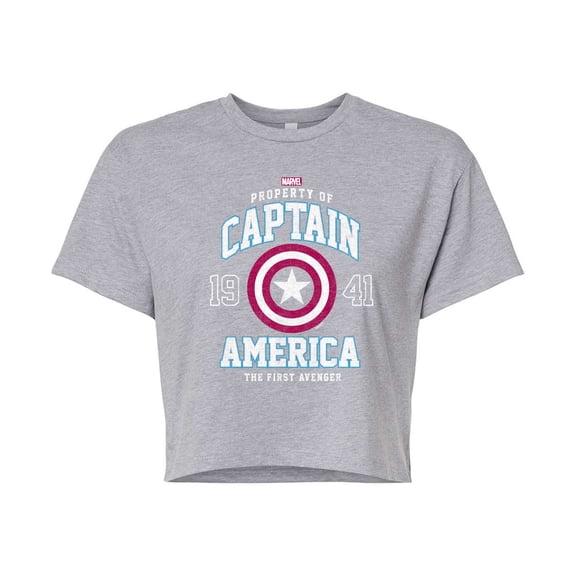 Marvel Captain America - The First Avenger - Juniors Cropped Graphic T-Shirt