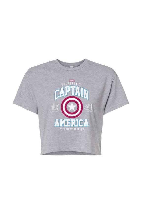 Captain America - The First Avenger - Juniors Cropped Graphic T-Shirt