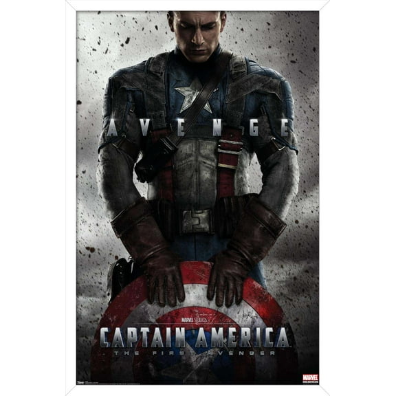 Marvel - Captain America - The First Avenger - One Sheet Wall Poster, 14.725" x 22.375", Framed