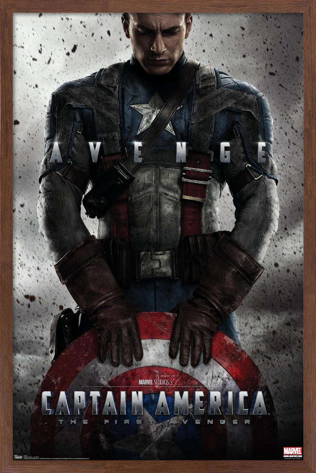 Marvel - Captain America - The First Avenger - One Sheet Wall Poster, 14.725" x 22.375", Framed