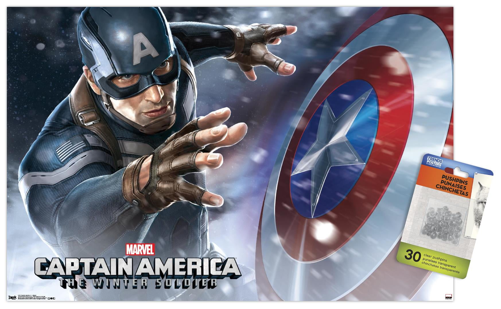 Marvel - Captain America - The Winter Soldier - Shield Wall Poster with ...