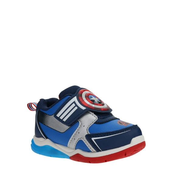 Marvel Captain America Toddler Boys Light-up Athletic Sneaker with On/Off Switch