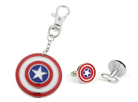Marvel Captain American Keychain and Cufflink set in Original Marvel ...