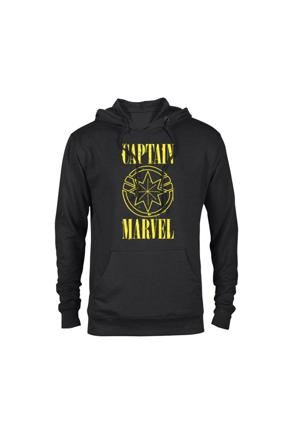 Captain Marvel 90s Logo - Pullover Hoodie for Adults - Customized-Black