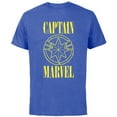 thumbnail image 1 of Marvel Captain Marvel 90s Logo - Short Sleeve Cotton T-Shirt for Adults - Customized-Royal Heather, 1 of 5