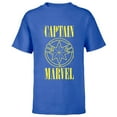 thumbnail image 1 of Marvel Captain Marvel 90s Logo - Short Sleeve T-Shirt for Kids - Customized-Royal, 1 of 5