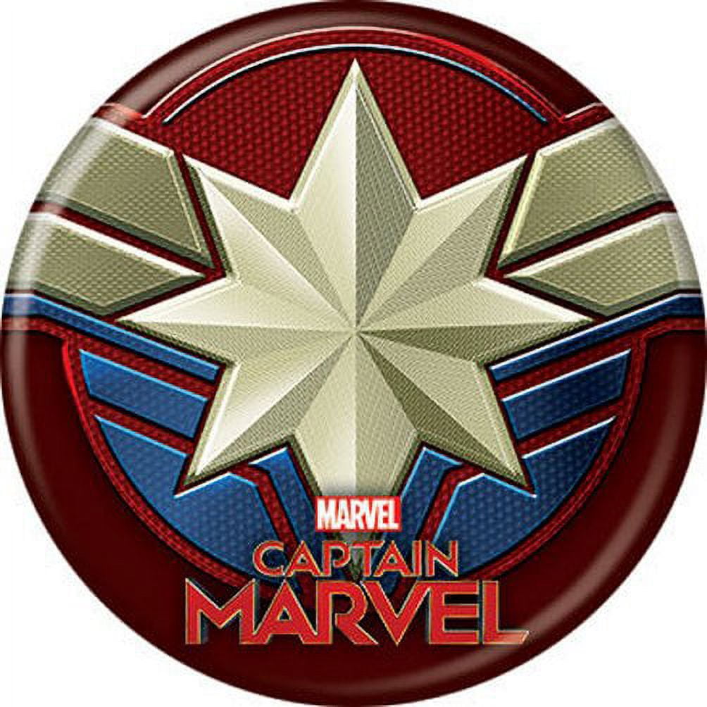 Marvel Captain Marvel Chest Symbol Logo Licensed 1.25 Inch Button 87304
