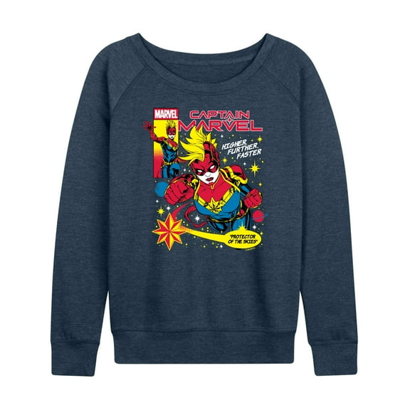 Marvel - Captain Marvel Comic - Women's French Terry Long Sleeve Shirt