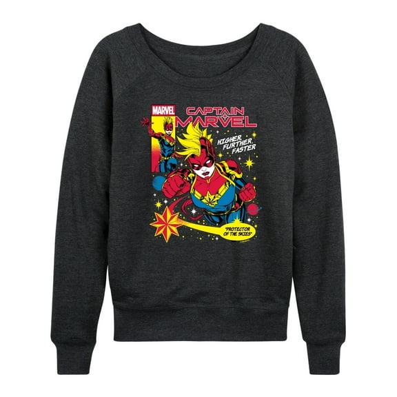 Marvel - Captain Marvel Comic - Women's French Terry Long Sleeve Shirt