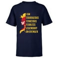 thumbnail image 1 of Marvel Captain Marvel Courageous Tenacious Fearless Avenger - Short Sleeve T-Shirt for Kids - Customized-Navy, 1 of 5