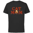 thumbnail image 1 of Marvel Captain Marvel & Goose Cat Mom Birthday Mother’s Day - Short Sleeve Cotton T-Shirt for Adults - Customized-Black, 1 of 5