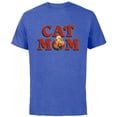 thumbnail image 1 of Marvel Captain Marvel & Goose Cat Mom Birthday Mother’s Day - Short Sleeve Cotton T-Shirt for Adults - Customized-Royal Heather, 1 of 5