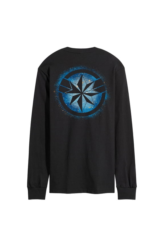 - Captain Marvel Icon - Men's Long Sleeve Graphic T-Shirt