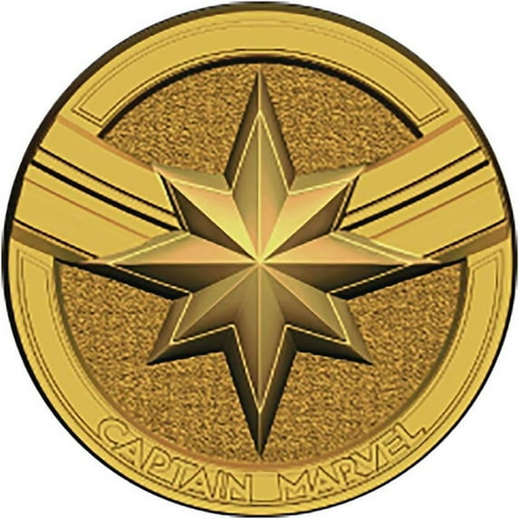 Captain Marvel Round Logo Pewter Lapel Pin