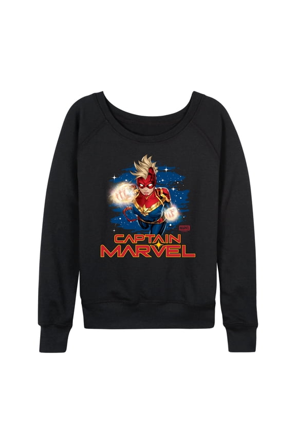 - Captain Marvel Logo - Women's French Terry Long Sleeve Shirt