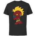 thumbnail image 1 of Marvel Captain Marvel Mohawk I Saved The World Today - Short Sleeve Cotton T-Shirt for Adults - Customized-Black, 1 of 5