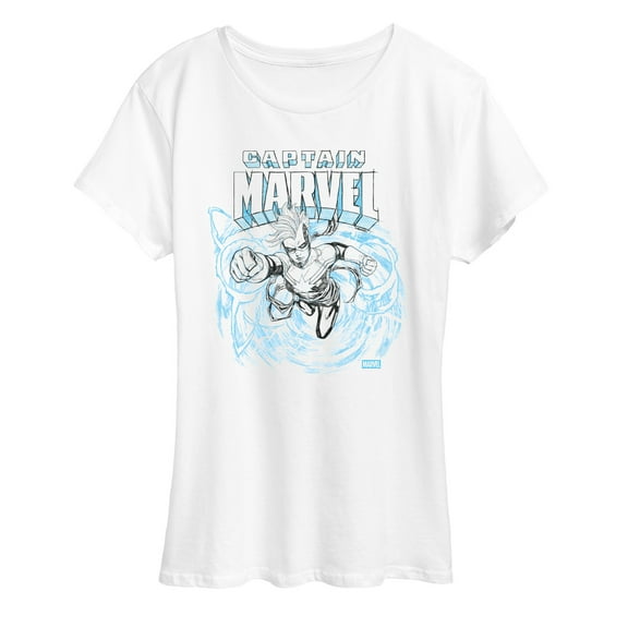 Marvel - Captain Marvel Sketch - Women's Short Sleeve Graphic T-Shirt