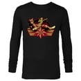 thumbnail image 1 of Marvel Captain Marvel Star Symbol and Goose the Cat - Long Sleeve T-Shirt for Men - Customized-Black, 1 of 5