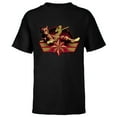 thumbnail image 1 of Marvel Captain Marvel Star Symbol and Goose the Cat - Short Sleeve T-Shirt for Kids - Customized-Black, 1 of 5