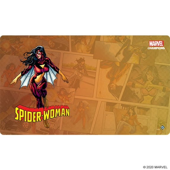 Marvel Champions The Card Game: Spider-Woman Slip-Resistant Game Mat 24" x 12"