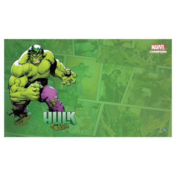 Marvel Champions The Card Game: The Hulk Slip-Resistant Game Mat 24" x 12"