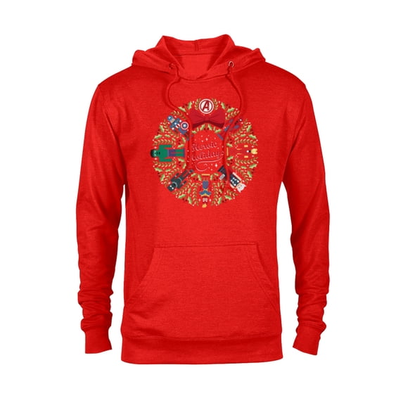 Marvel Christmas Avengers Nutcrackers Wreath Heroic Holidays - Pullover Hoodie for Adults - Customized-Red