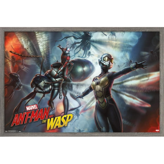 Marvel Cinematic Universe - Ant-Man and the Wasp - Flight Wall Poster, 22.375" x 34", Framed