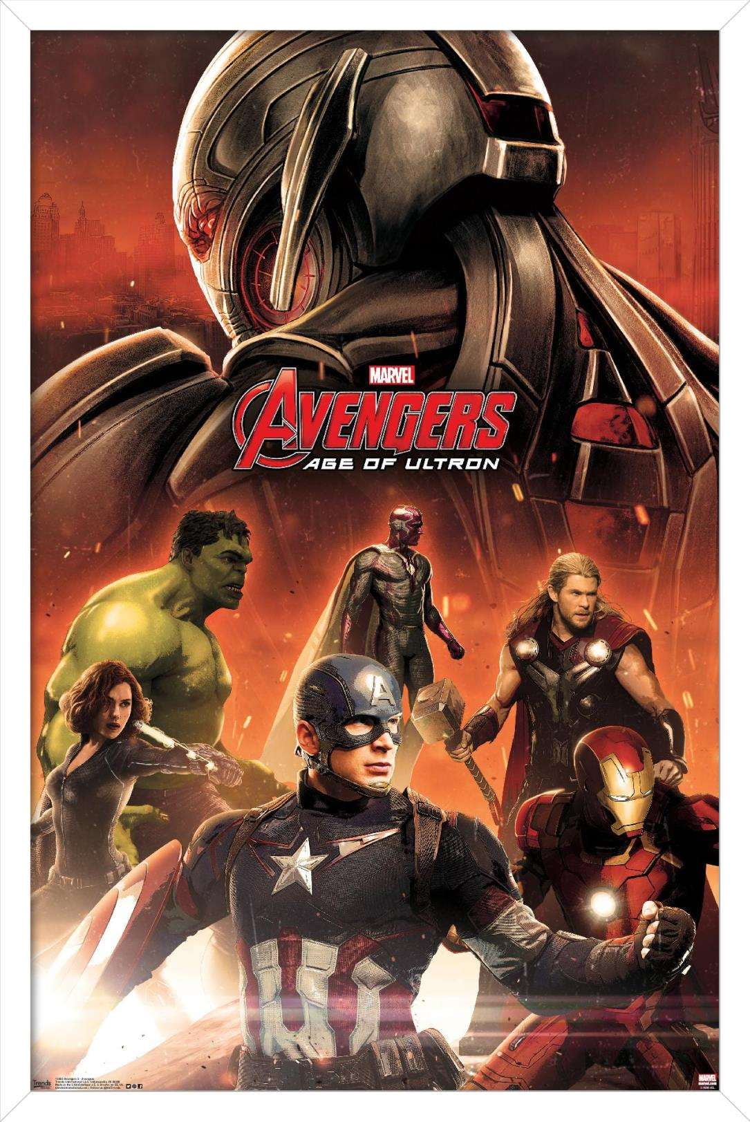 Marvel Cinematic Universe - Avengers - Age of Ultron - Avengers Wall Poster, 14.725" x 22.375", Framed