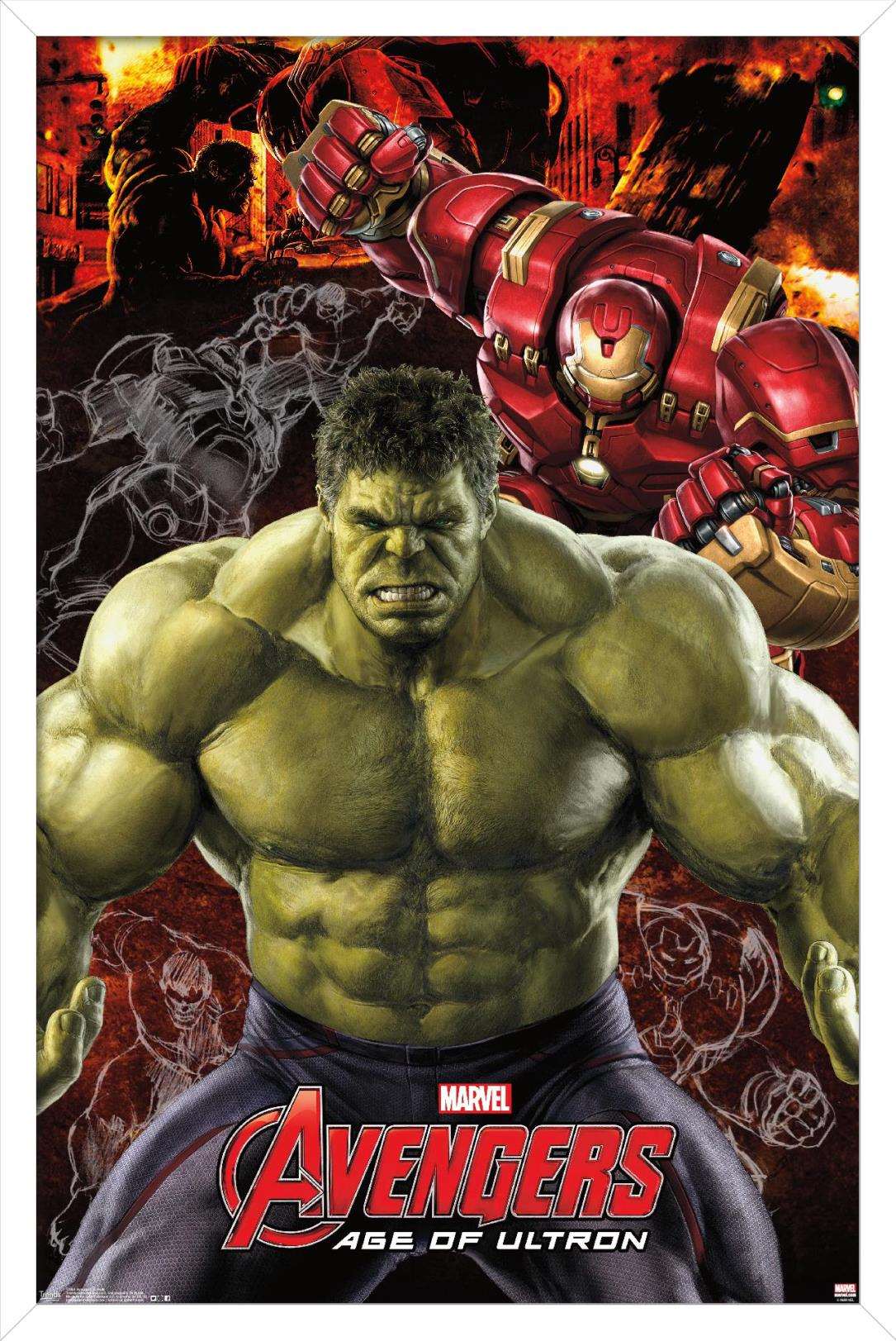 Marvel Cinematic Universe - Avengers - Age of Ultron - Hulk Wall Poster, 14.725" x 22.375", Framed