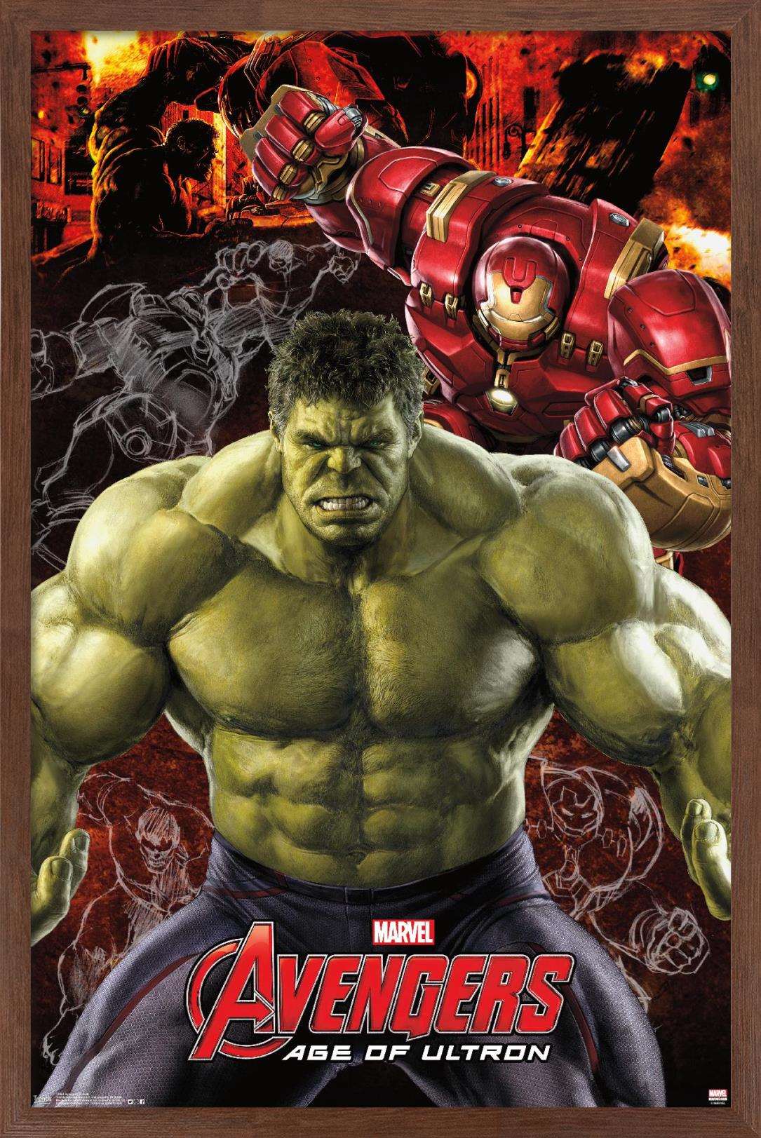 Marvel Cinematic Universe - Avengers - Age of Ultron - Hulk Wall Poster, 14.725" x 22.375", Framed