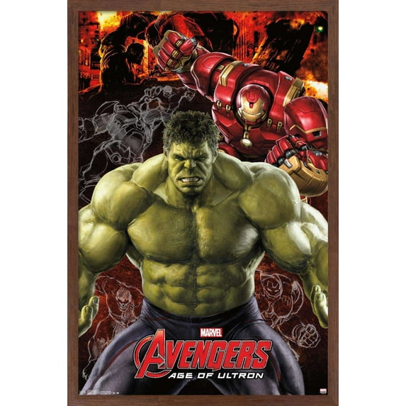 Marvel Cinematic Universe - Avengers - Age of Ultron - Hulk Wall Poster, 14.725" x 22.375", Framed