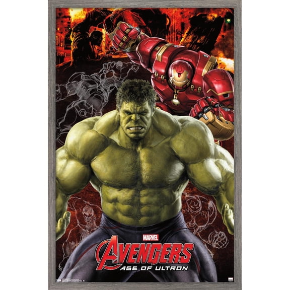 Marvel Cinematic Universe - Avengers - Age of Ultron - Hulk Wall Poster, 22.375" x 34", Framed