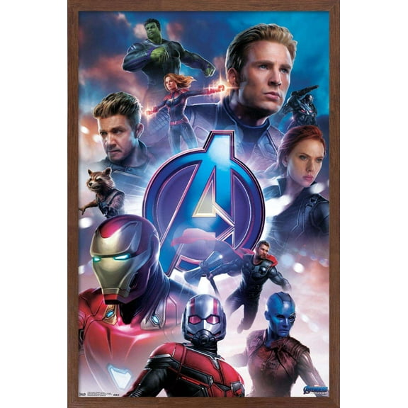 Marvel Cinematic Universe - Avengers - Endgame - Group Wall Poster, 14.725" x 22.375", Framed