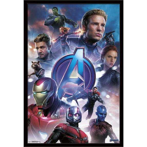 Marvel Cinematic Universe - Avengers - Endgame - Group Wall Poster, 22.375" x 34", Framed